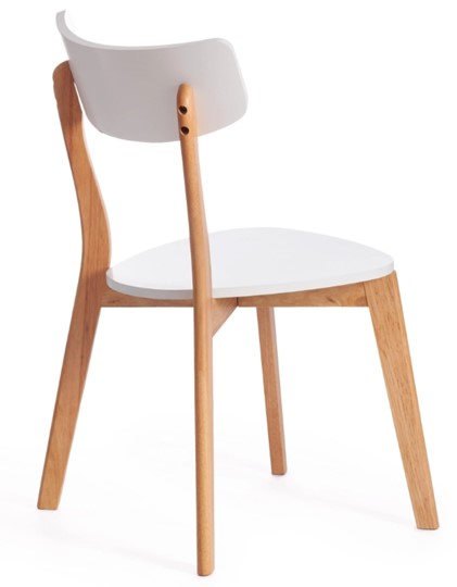 Обеденный стул Claire, дерево гевея/МДФ 48x49,5x81,5 Белый/натуральный (2 шт) арт.15113 в Когалыме - изображение 2