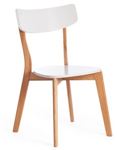 Обеденный стул Claire, дерево гевея/МДФ 48x49,5x81,5 Белый/натуральный (2 шт) арт.15113 в Радужном