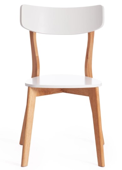 Обеденный стул Claire, дерево гевея/МДФ 48x49,5x81,5 Белый/натуральный (2 шт) арт.15113 в Когалыме - изображение 4