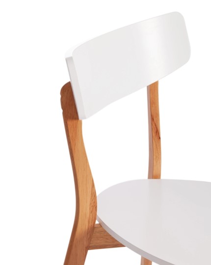 Обеденный стул Claire, дерево гевея/МДФ 48x49,5x81,5 Белый/натуральный (2 шт) арт.15113 в Когалыме - изображение 6
