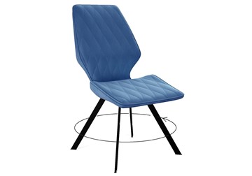 Кухонный стул DikLine 243 поворотный B8 BLUE, ножки черные в Нефтеюганске