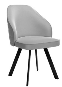 Обеденный стул dikline 276 Е28 светло-серый  ножки черные в Лангепасе