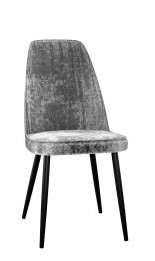Мягкий стул DikLine 326 микровелюр M13 светло-серый, ножки черные в Когалыме