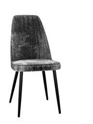 Кухонный стул DikLine 326 микровелюр M14 серый, ножки черные в Радужном
