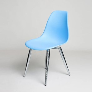 Обеденный стул derstuhl DSL 110 Milan Chrom (голубой) в Лангепасе
