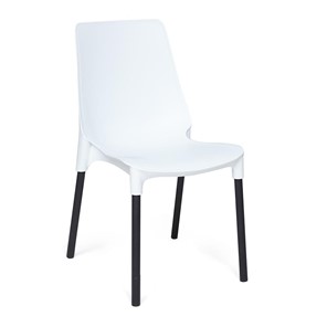 Обеденный стул GENIUS (mod 75) 46x56x84 белый/черные ножки арт.19664 в Урае