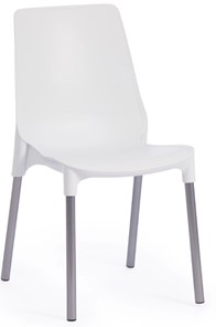 Обеденный стул GENIUS (mod 75) 46x56x84 белый/ножки хром арт.19663 в Когалыме