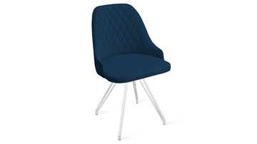 Обеденный стул Гранд К4 (Белый матовый/Велюр Confetti Blue) в Лангепасе