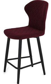 Кухонный стул Марио полубарный (Бордо Т175/ноги черные) в Сургуте