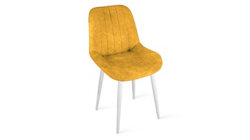 Обеденный стул Марвел Исп. 2 К1С (Белый матовый/Микровелюр Wellmart Yellow) в Югорске - предосмотр