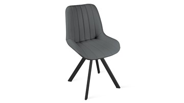 Обеденный стул Марвел Исп. 2 К2 (Черный муар/Кож.зам Polo Graphite) в Лангепасе