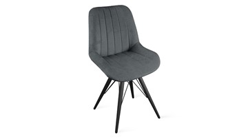 Обеденный стул Марвел Исп. 2 К3 (Черный муар/Микровелюр Jercy Graphite) в Урае