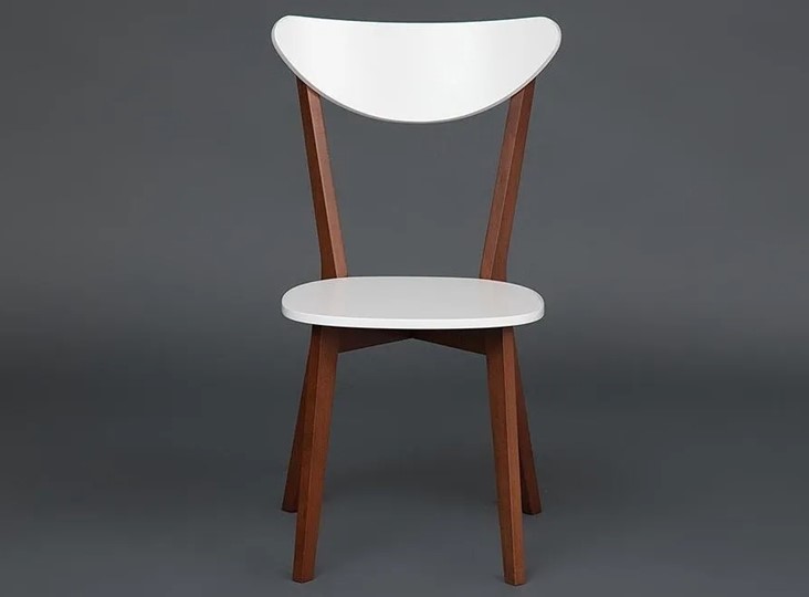 Кухонный стул MAXI (Макси), бук/МДФ 86x48,5x54,5 Белый/Коричневый (2 шт) арт.10464 в Урае - изображение 1