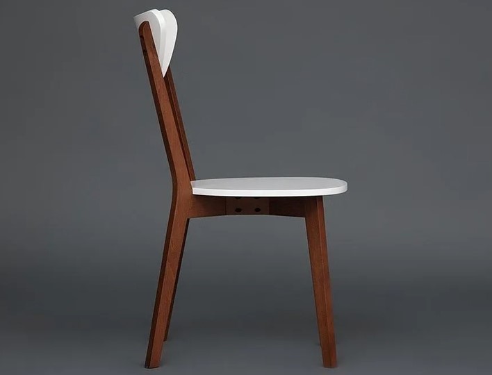 Кухонный стул MAXI (Макси), бук/МДФ 86x48,5x54,5 Белый/Коричневый (2 шт) арт.10464 в Урае - изображение 3