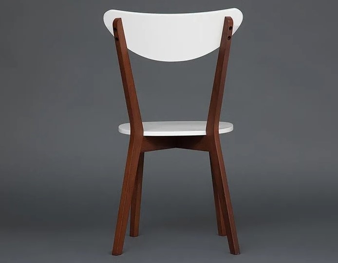Кухонный стул MAXI (Макси), бук/МДФ 86x48,5x54,5 Белый/Коричневый арт.19583 в Лангепасе - изображение 4