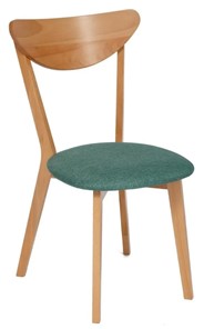 Кухонный стул MAXI (Макси), бук/ткань 86x48,5x54,5 Морская волна/ натуральный бук арт.19590 в Лангепасе