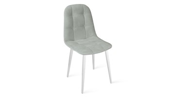 Кухонный стул Райс К1С (Белый матовый/Велюр Confetti Silver) в Лангепасе