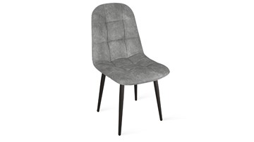 Кухонный стул Райс К1С (Черный муар/Микровелюр Wellmart Silver) в Лангепасе