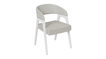 Обеденный стул Техас 1 W-101 (Белый матовый/тк. №221 Шенилл Estetica moonstone) в Нижневартовске