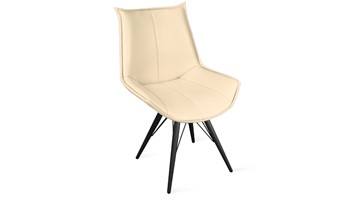 Обеденный стул Тейлор Исп. 2 К3 (Черный муар/Кож.зам Polo Cream) в Лангепасе