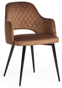Обеденный стул VALKYRIA (mod. 711) 55х55х80 коричневый barkhat 11/черный арт.15342 в Когалыме