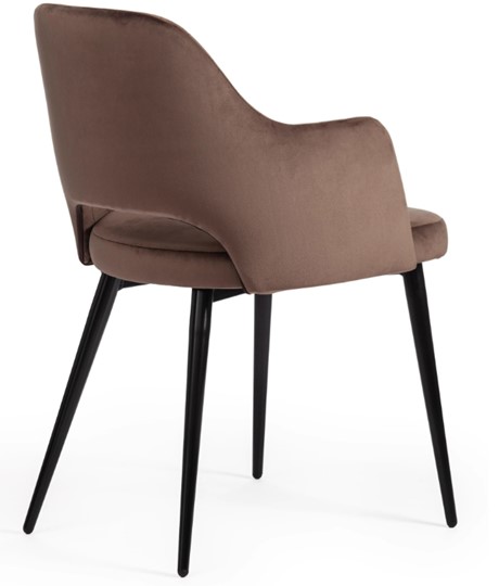 Обеденный стул VALKYRIA (mod. 711) 55х55х80 коричневый barkhat 12/черный арт.19001 в Югорске - изображение 2