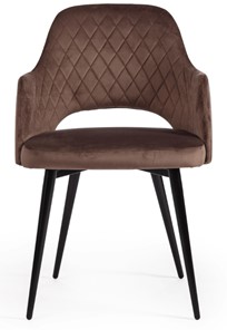 Обеденный стул VALKYRIA (mod. 711) 55х55х80 коричневый barkhat 12/черный арт.19001 в Урае - предосмотр 4