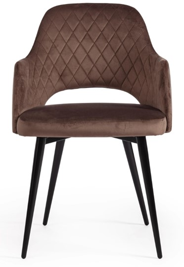 Обеденный стул VALKYRIA (mod. 711) 55х55х80 коричневый barkhat 12/черный арт.19001 в Югорске - изображение 4