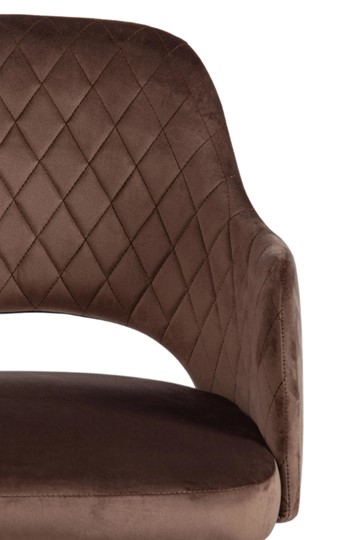 Обеденный стул VALKYRIA (mod. 711) 55х55х80 коричневый barkhat 12/черный арт.19001 в Урае - изображение 5