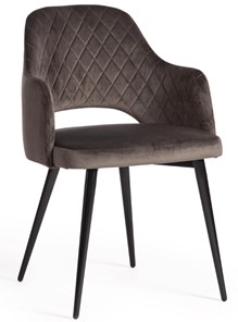 Обеденный стул VALKYRIA (mod. 711) 55х55х80 темно-серый barkhat 14/черный арт.15344 в Лангепасе