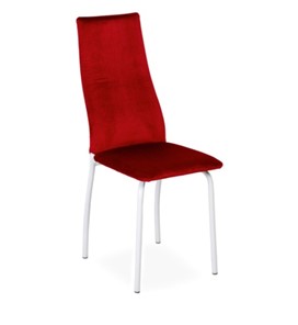 Обеденный стул Волна, каркас металл белый, велюр тайту 26 в Лангепасе