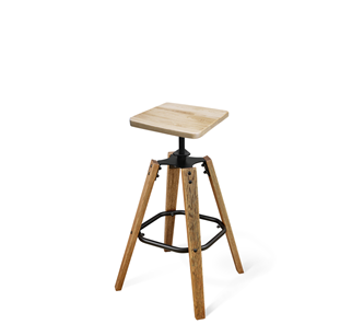 Барный стул SHT-ST9/S93 (прозрачный лак/брашированный коричневый/черный муар) в Когалыме
