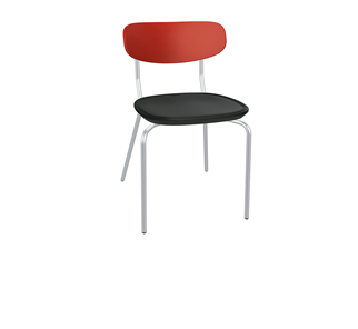 Кухонный стул SHT-ST85-2/SB85-2/S85M (красный/черный/хром лак) в Когалыме