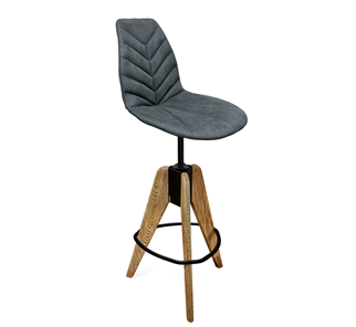 Барный стул SHT-ST29-C4/S92 (графит/брашированный коричневый/черный муар) в Радужном