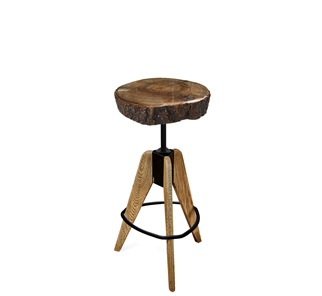Барный стул SHT-ST18-1/S92 (темный янтарь/брашированный коричневый/черный муар) в Когалыме