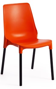 Кухонный стул GENIUS (mod 75) 46x56x84 оранжевый/черные ножки арт.15282 в Ханты-Мансийске