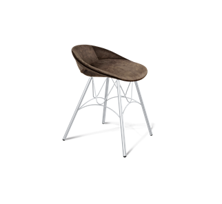 Обеденный стул SHT-ST19-SF1 / SHT-S100 (кофейный трюфель/хром лак) в Лангепасе