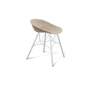 Обеденный стул SHT-ST19-SF1 / SHT-S100 (ванильный крем/хром лак) в Сургуте