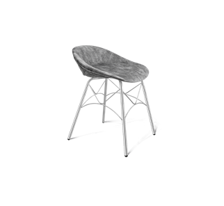Обеденный стул SHT-ST19-SF1 / SHT-S107 (дымный/хром лак) в Лангепасе