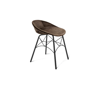 Обеденный стул SHT-ST19-SF1 / SHT-S107 (кофейный трюфель/черный муар) в Нягани