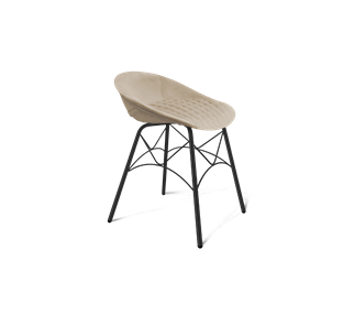Обеденный стул SHT-ST19-SF1 / SHT-S107 (ванильный крем/черный муар) в Ханты-Мансийске