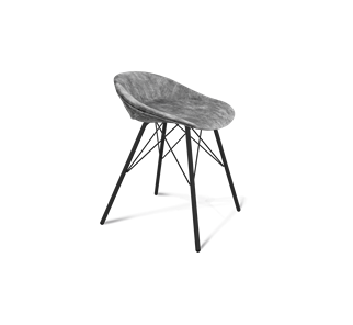 Обеденный стул SHT-ST19-SF1 / SHT-S37 (дымный/черный муар) в Урае