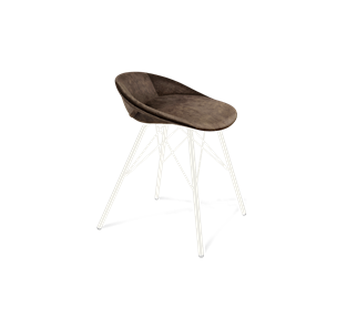 Обеденный стул SHT-ST19-SF1 / SHT-S37 (кофейный трюфель/белый муар) в Лангепасе