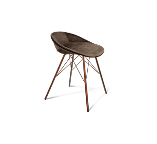 Обеденный стул SHT-ST19-SF1 / SHT-S37 (кофейный трюфель/медный металлик) в Сургуте