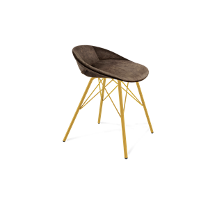 Обеденный стул SHT-ST19-SF1 / SHT-S37 (кофейный трюфель/золото) в Сургуте