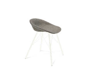 Обеденный стул SHT-ST19-SF1 / SHT-S37 (коричневый сахар/белый муар) в Нижневартовске
