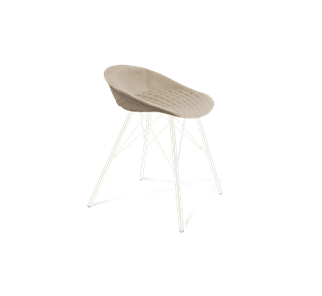 Обеденный стул SHT-ST19-SF1 / SHT-S37 (ванильный крем/белый муар) в Нефтеюганске