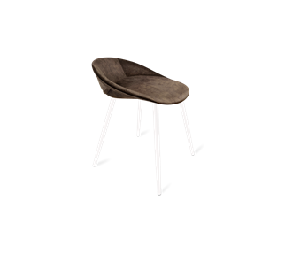 Обеденный стул SHT-ST19-SF1 / SHT-S95-1 (кофейный трюфель/белый муар) в Лангепасе