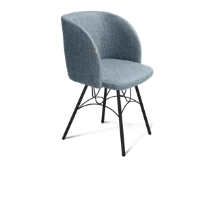 Обеденный стул SHT-ST33 / SHT-S100 (синий лед/черный муар) в Лангепасе