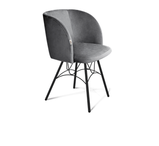 Обеденный стул SHT-ST33 / SHT-S100 (угольно-серый/черный муар) в Лангепасе